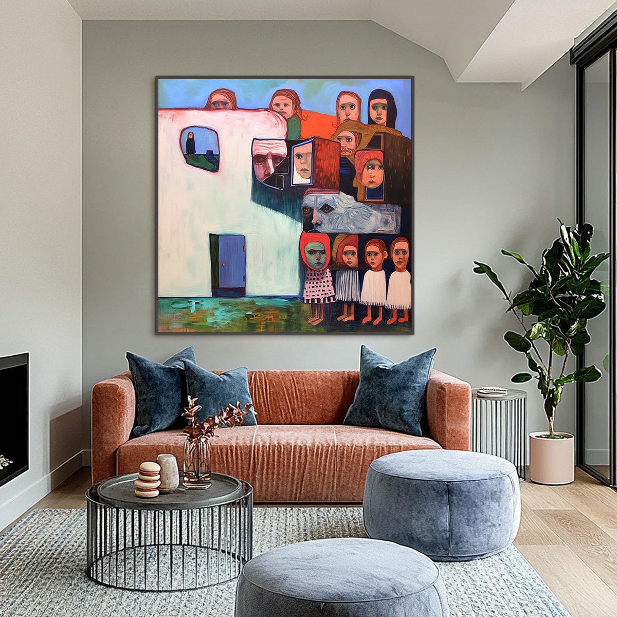 COMMUNITY OF SOULS: Colorful Figurative Portrait Painting