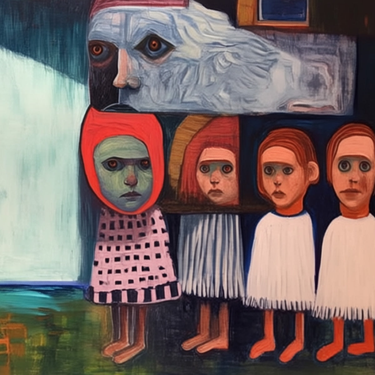 COMMUNITY OF SOULS: Colorful Figurative Portrait Painting