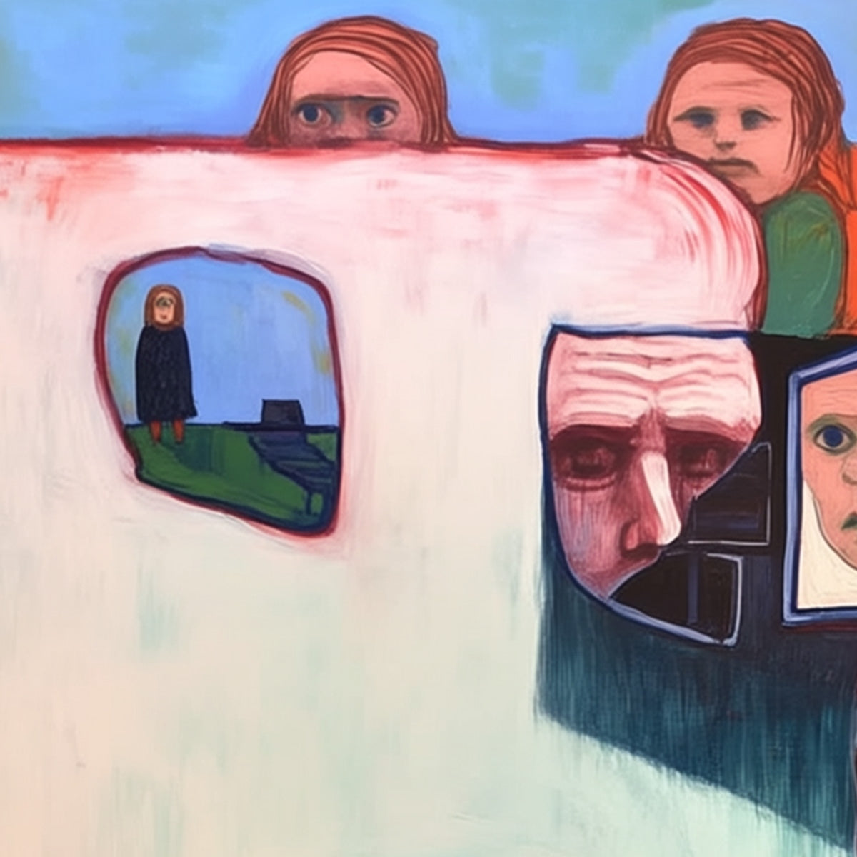 COMMUNITY OF SOULS: Colorful Figurative Portrait Painting