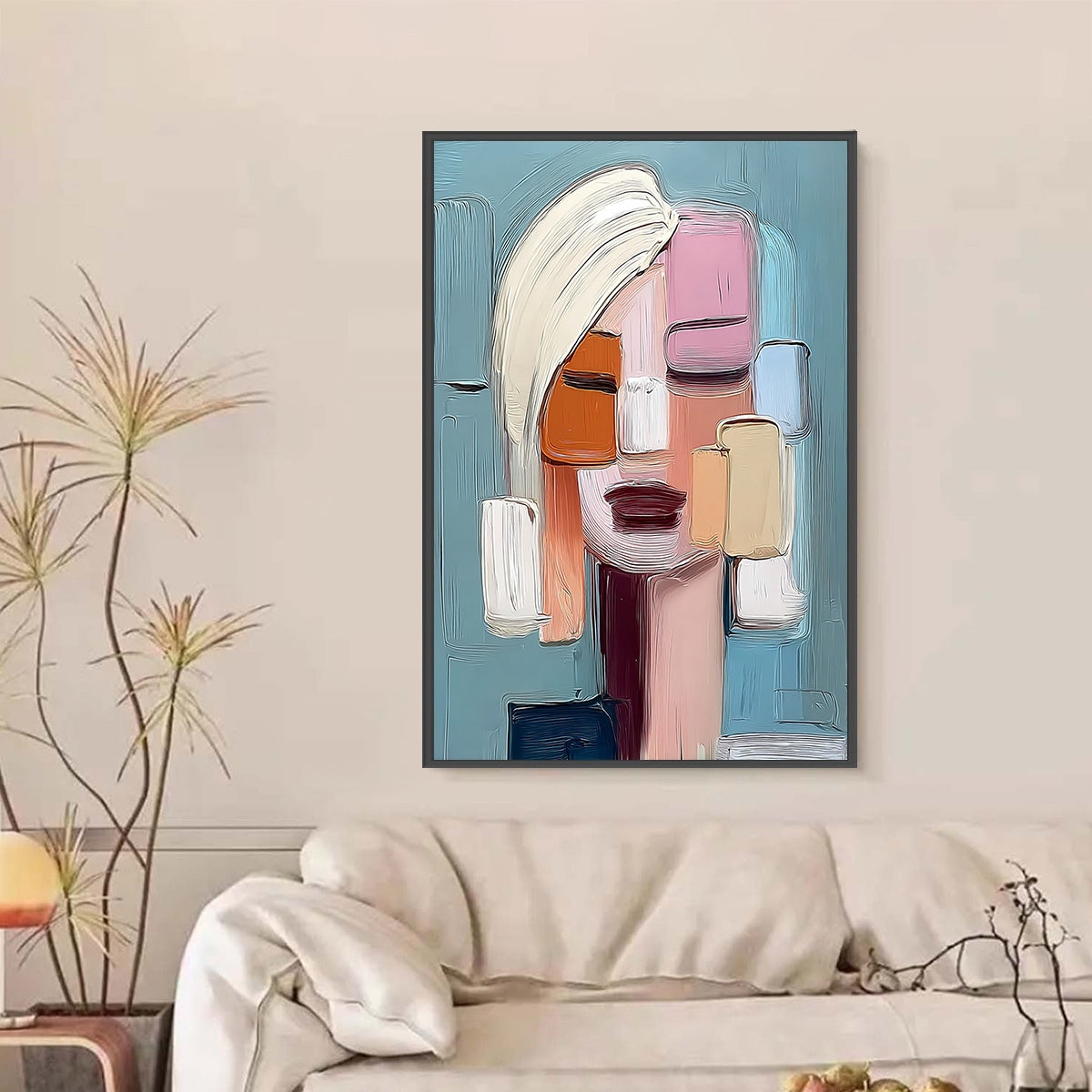 COMPOSURE: Textured Abstract Figurative Oil Painting