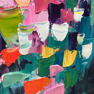 Confetti Dreams: Original Textured Abstract Oil Painting - Colorful Wall Art