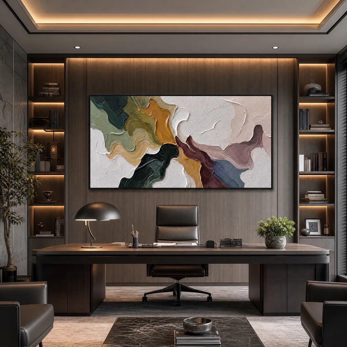CONFLUENCE: Colorful Textured Abstract Impasto Wall Art