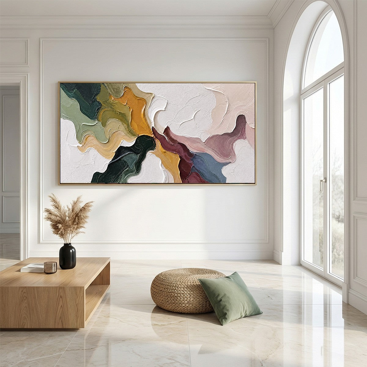 CONFLUENCE: Colorful Textured Abstract Impasto Wall Art