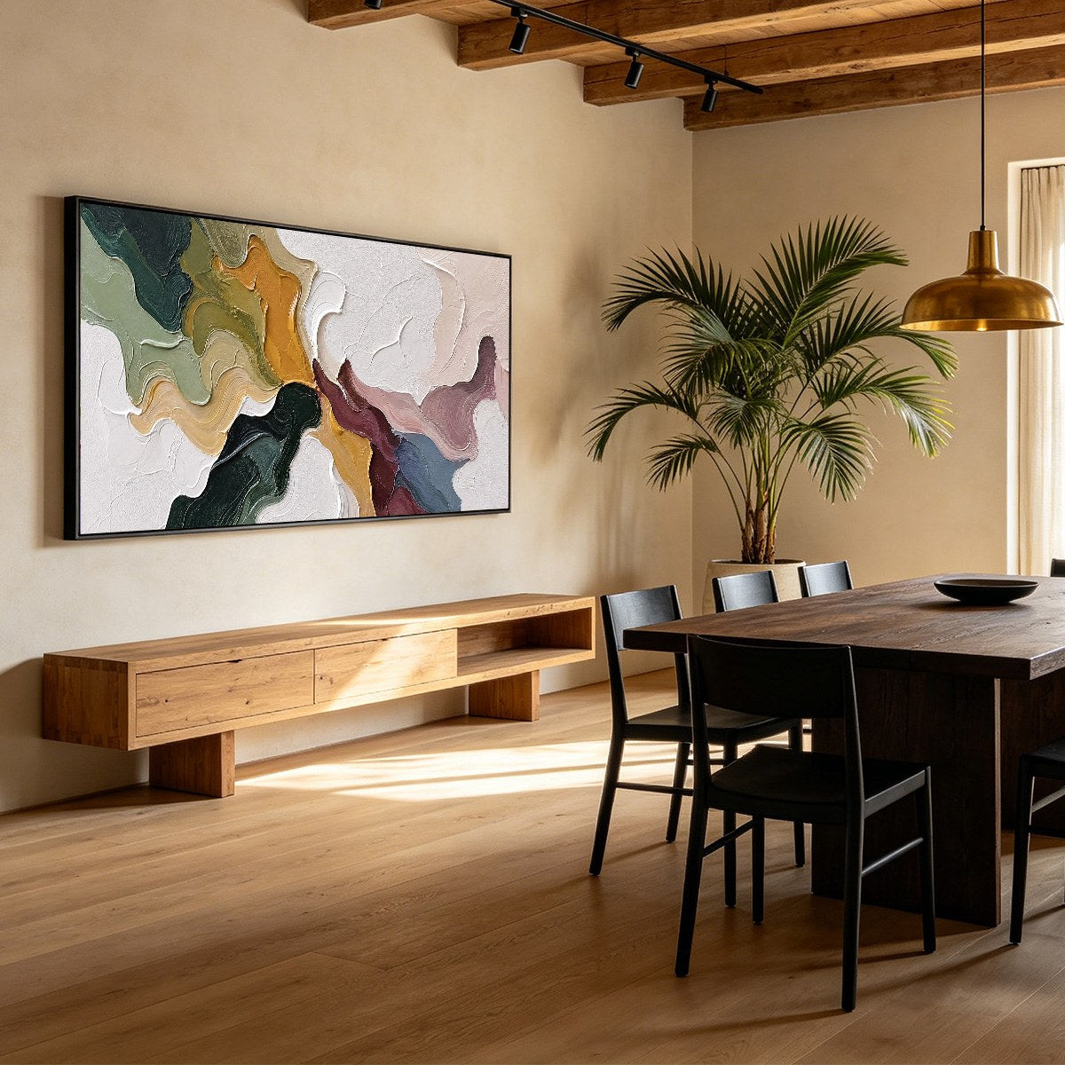 CONFLUENCE: Colorful Textured Abstract Impasto Wall Art
