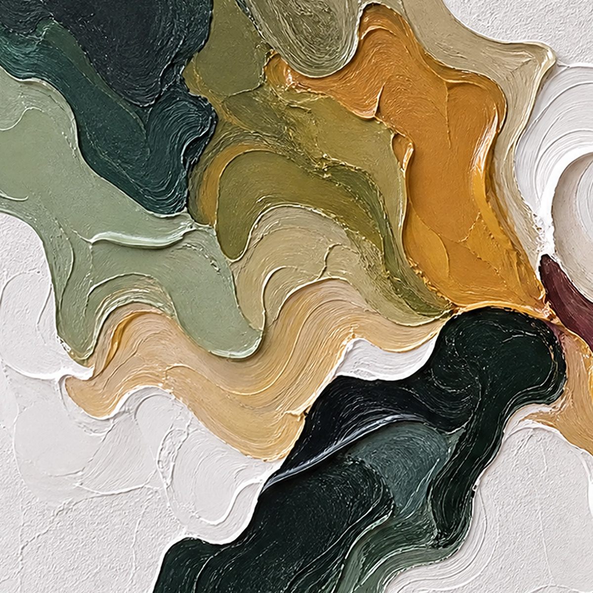 CONFLUENCE: Colorful Textured Abstract Impasto Wall Art