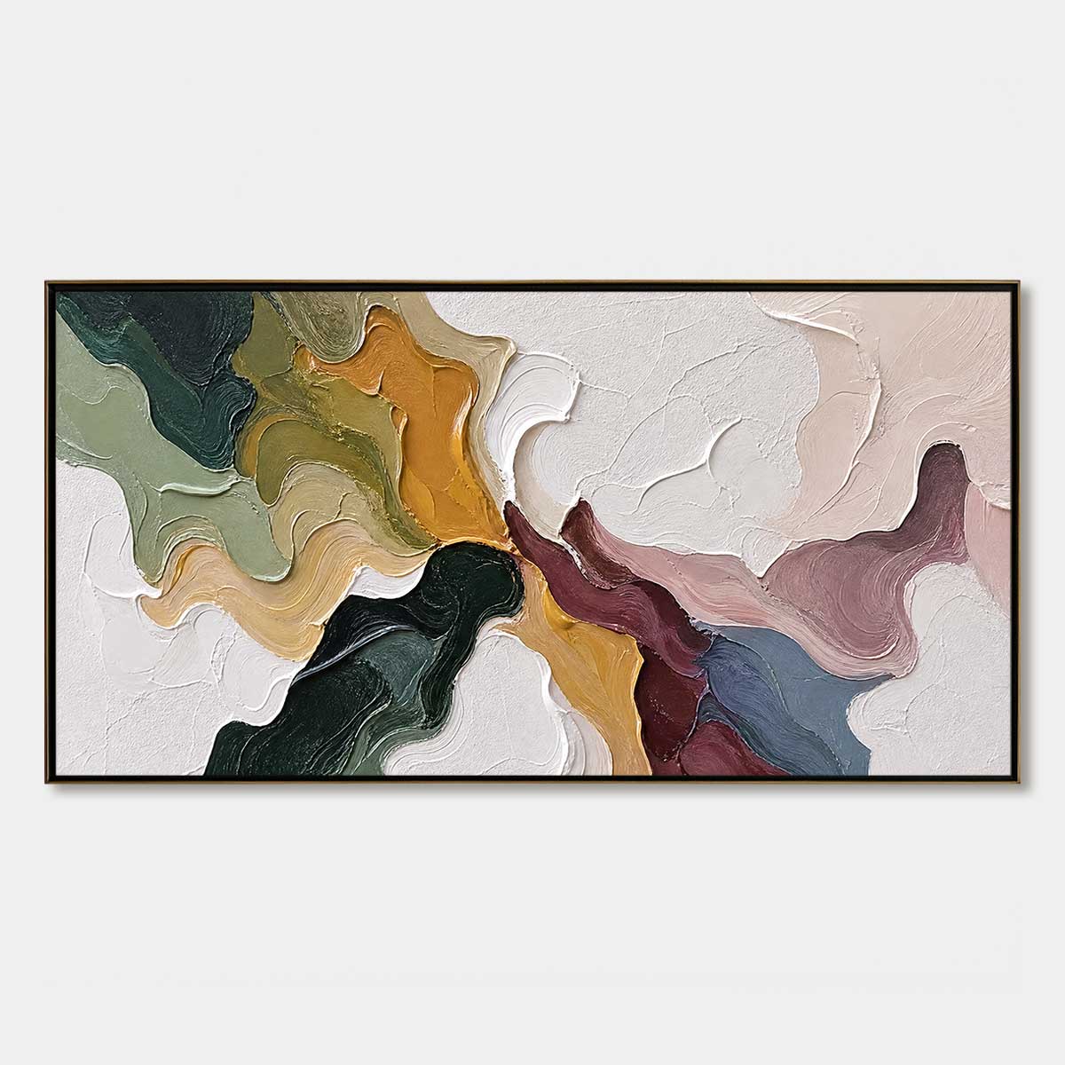 CONFLUENCE: Colorful Textured Abstract Impasto Wall Art