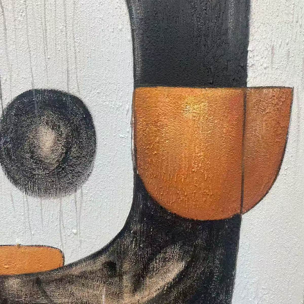 CONSTRUCT: Modern Abstract Geometric Oil Painting