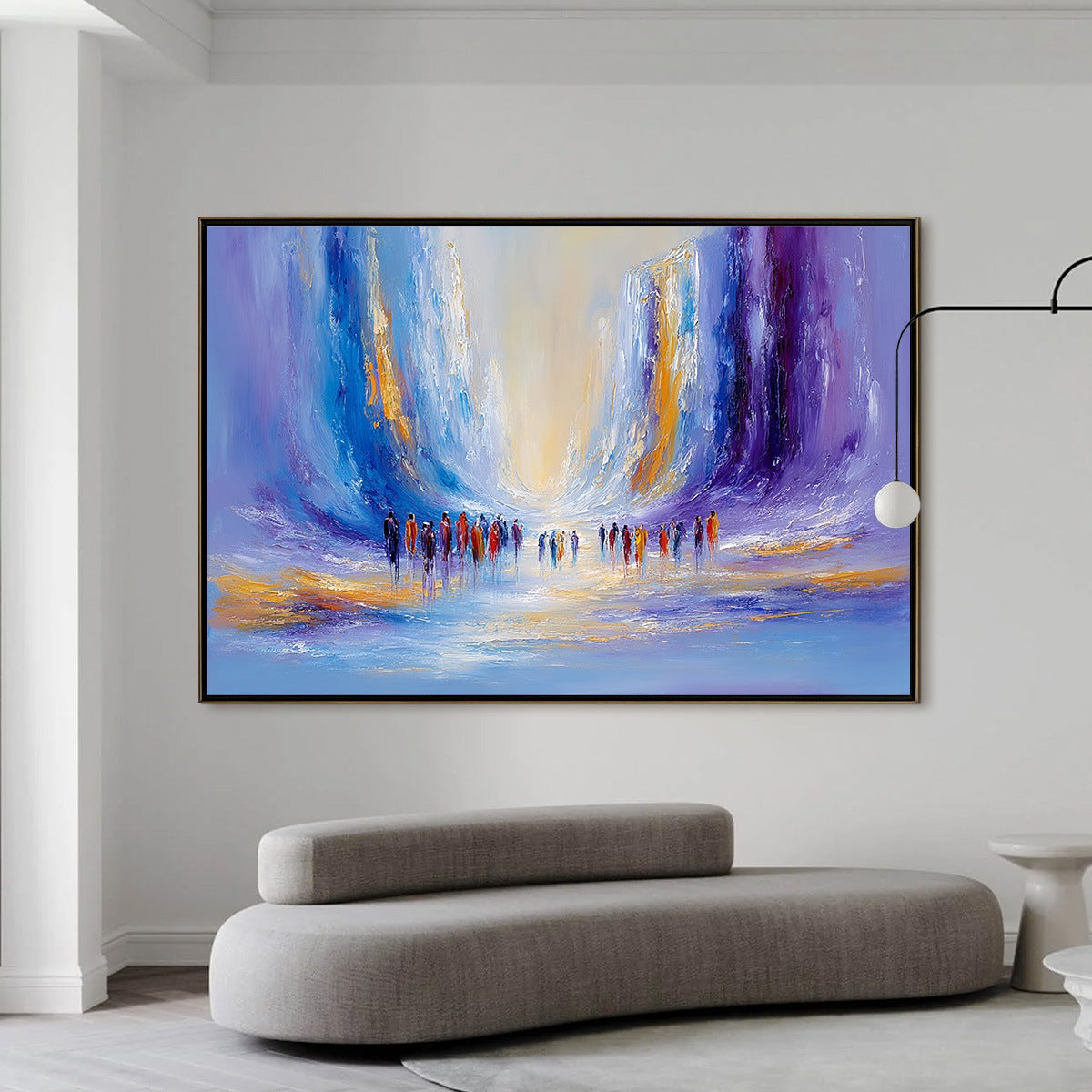 CONVERGENCE: Large Colorful Abstract Figurative Oil Painting