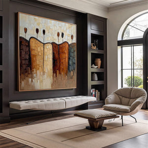 CONVERGENCE: Textured Abstract Figurative Impasto Painting