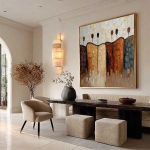 CONVERGENCE: Textured Abstract Figurative Impasto Painting