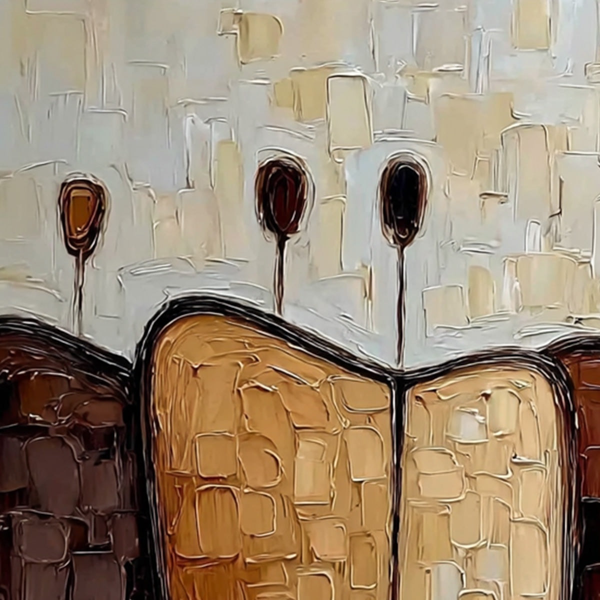 CONVERGENCE: Textured Abstract Figurative Impasto Painting