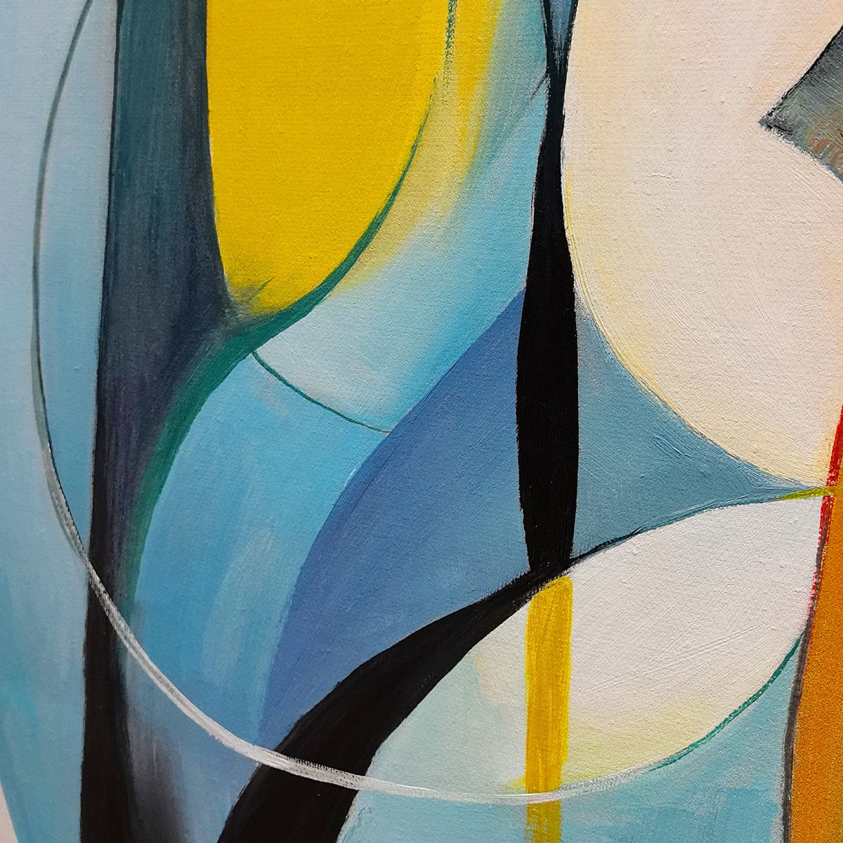 Convergence Abstract Colorful Painting | Modern Vertical Wall Art