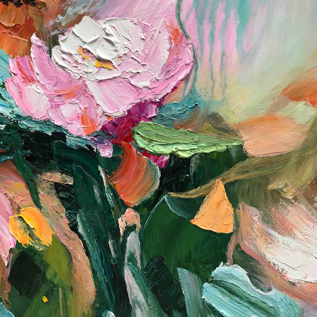 Ready to Ship | BLOOMING ROMANCE: Impressionistic Floral Oil Painting