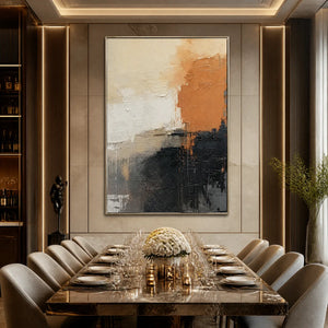 CORAL SHADOW: Coral Black Neutral Abstract
