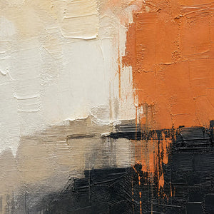 CORAL SHADOW: Coral Black Neutral Abstract