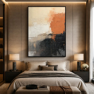 CORAL SHADOW: Coral Black Neutral Abstract