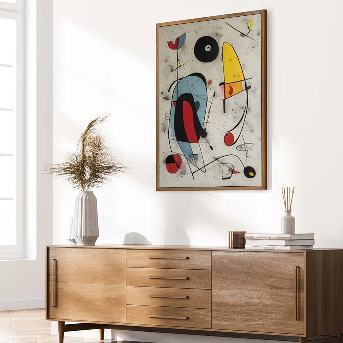 COSMIC NOTES: Modern Abstract Geometric Oil Painting