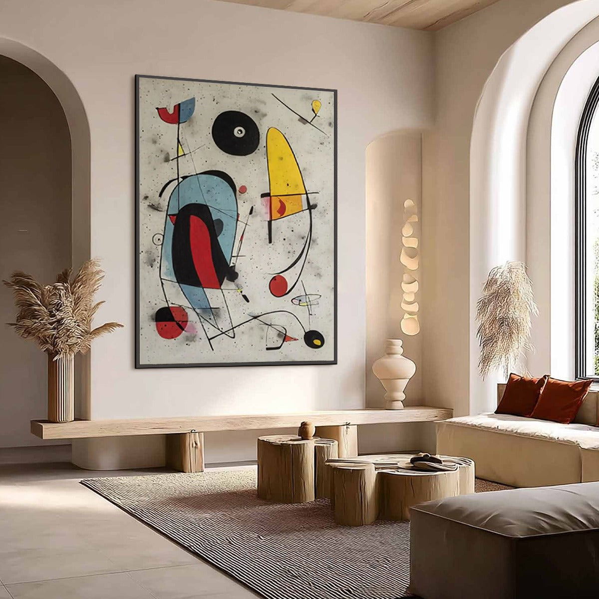 COSMIC NOTES: Modern Abstract Geometric Oil Painting