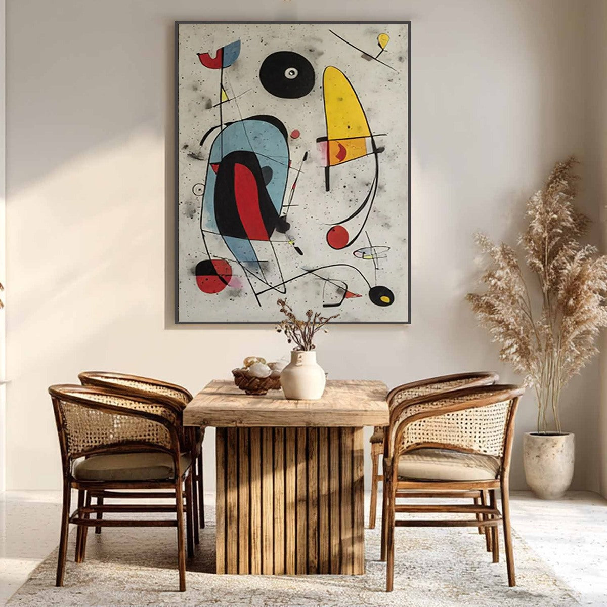 COSMIC NOTES: Modern Abstract Geometric Oil Painting