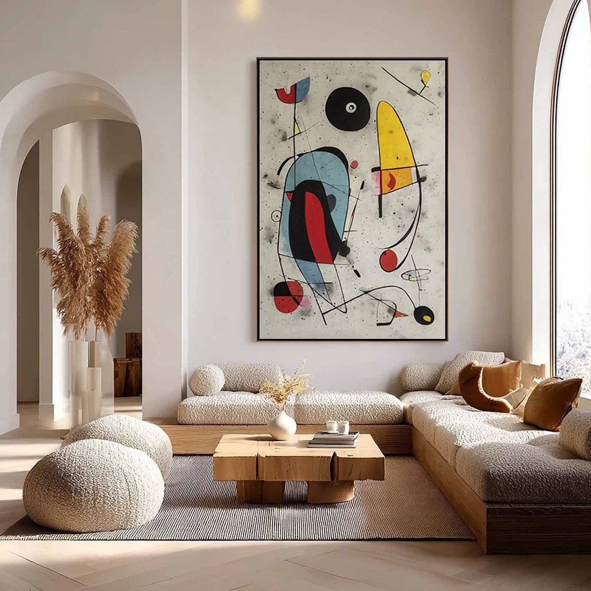 COSMIC NOTES: Modern Abstract Geometric Oil Painting