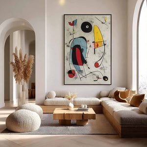 COSMIC NOTES: Modern Abstract Geometric Oil Painting