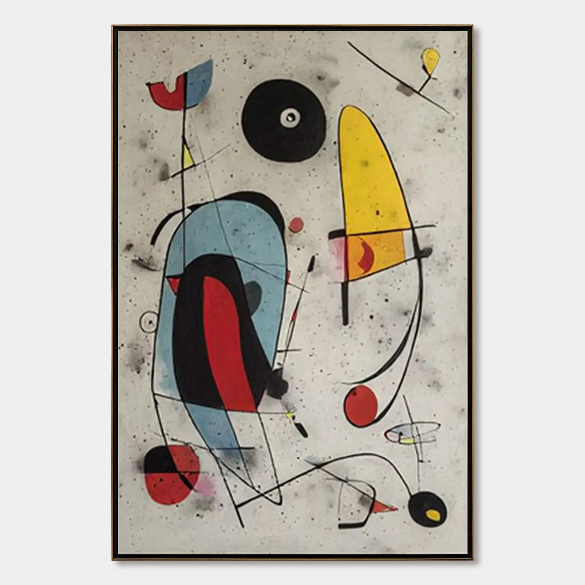 COSMIC NOTES: Modern Abstract Geometric Oil Painting