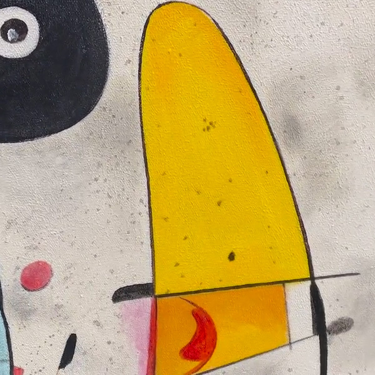 COSMIC NOTES: Modern Abstract Geometric Oil Painting