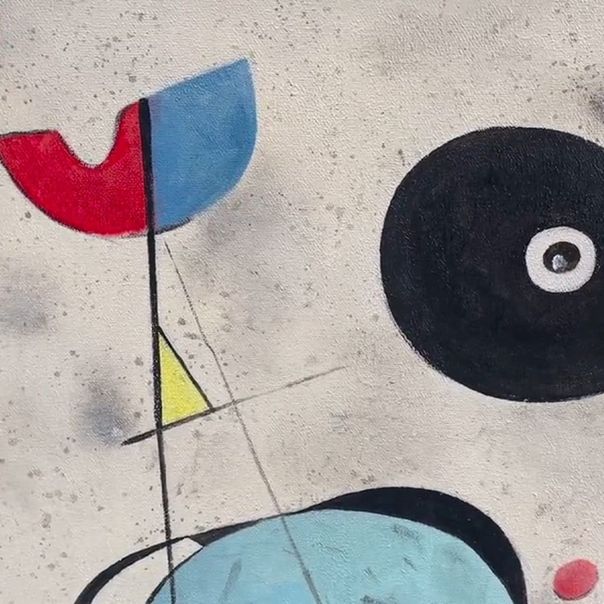 COSMIC NOTES: Modern Abstract Geometric Oil Painting