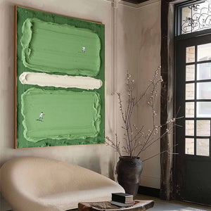 COURT RHYTHM: Textured Sports Impasto Oil Painting