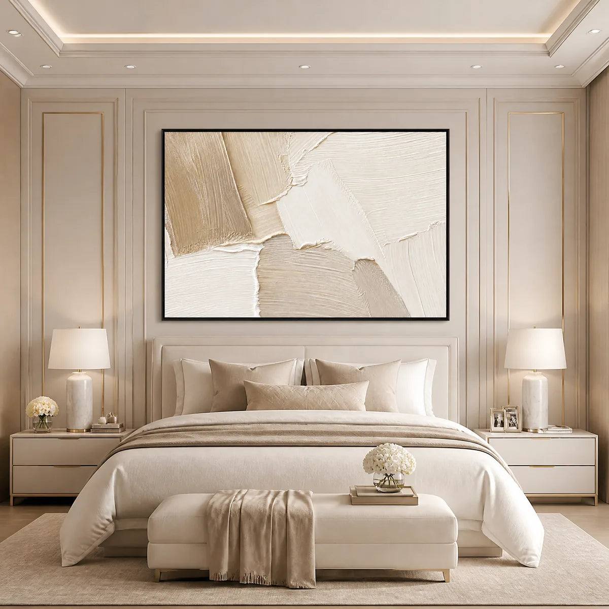 CREAM TERRAIN: Cream Beige Texture Abstract