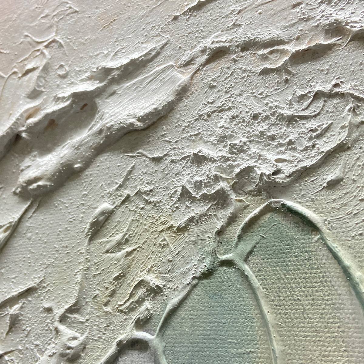 Liam O'Connell 'Cresting Wave' textured seascape painting; dramatic blue ocean wave, white foam, sunset sky, black frame.