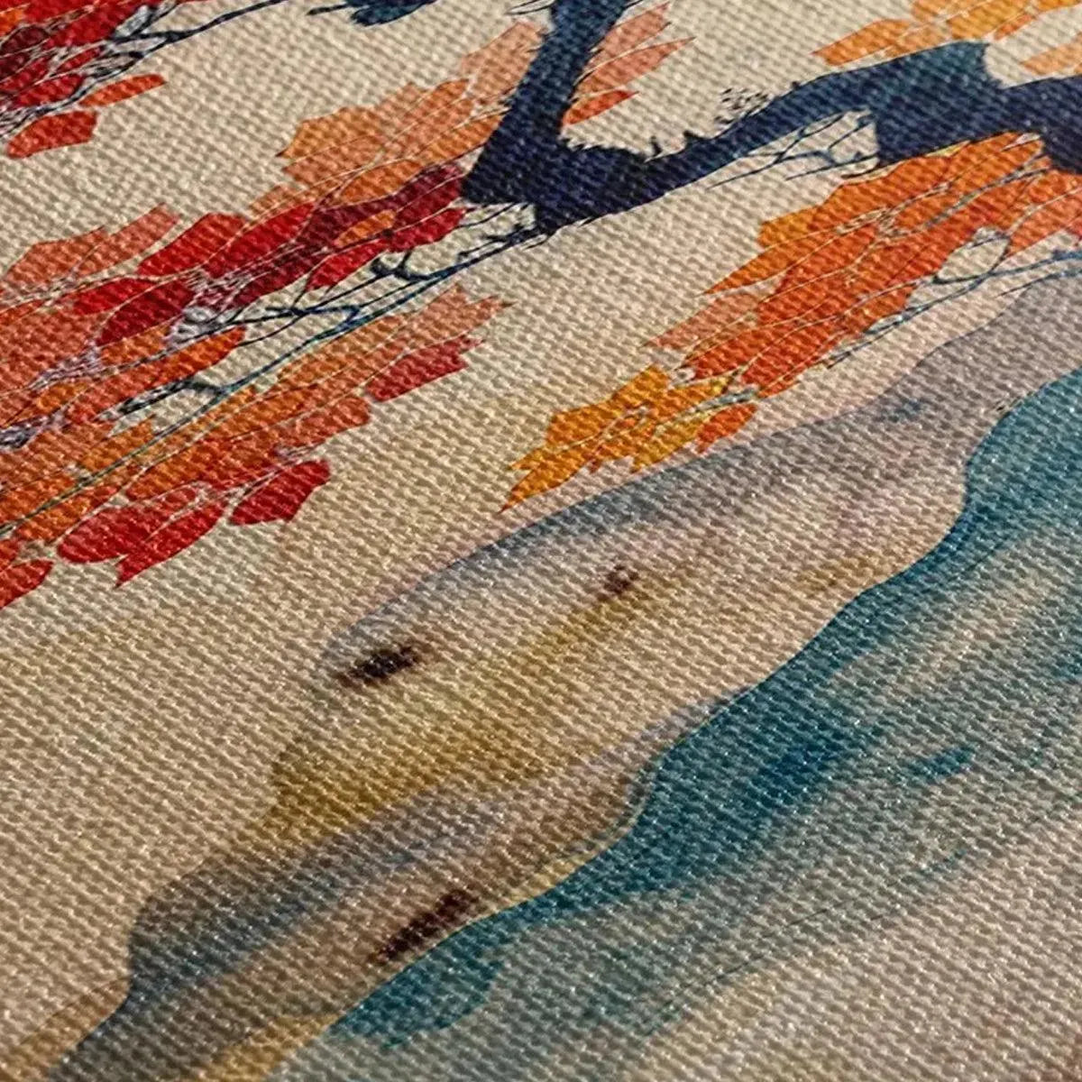 Tree Painting, Vertical Wall Art, Asian Decor