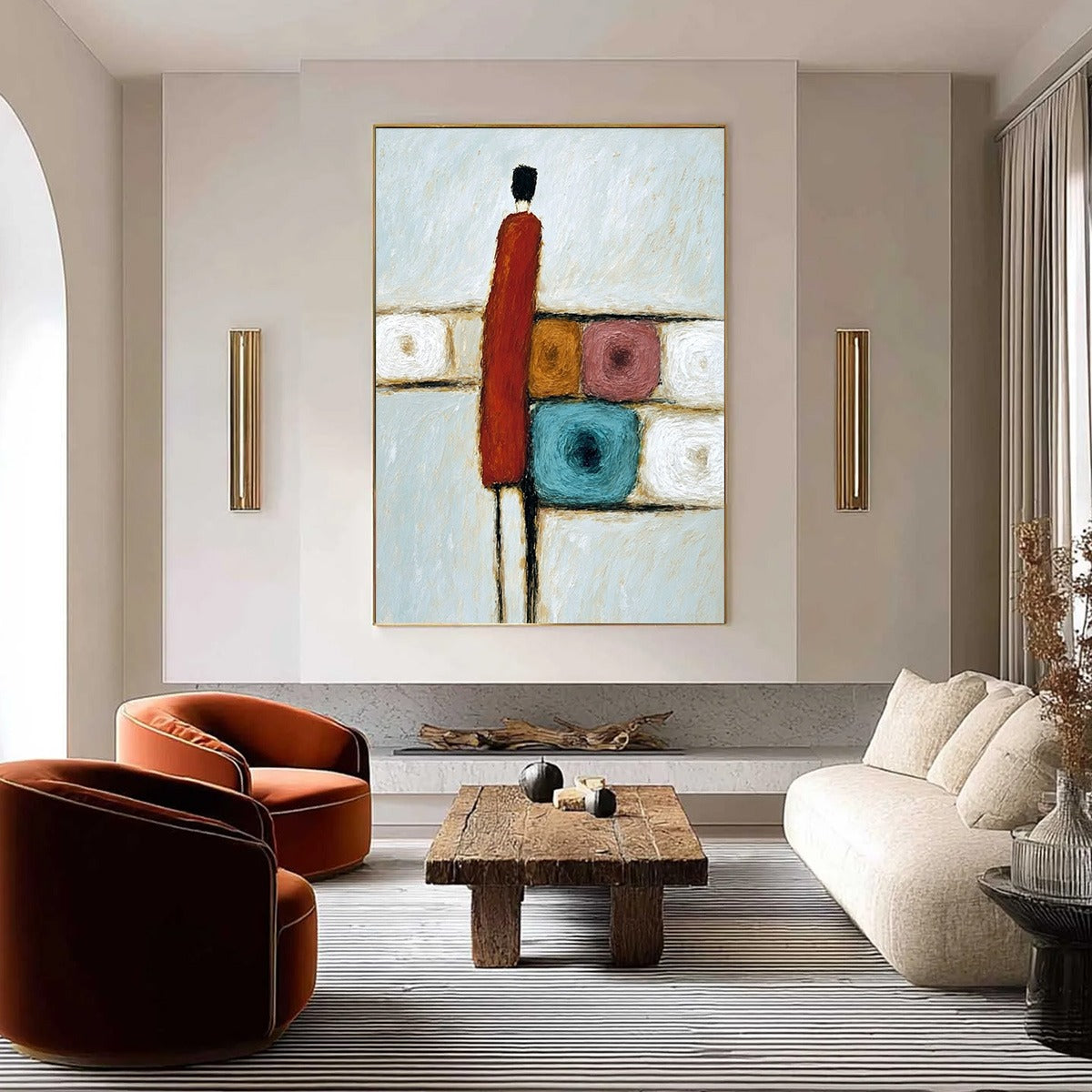 CROSSROADS: Modern Figurative Abstract Oil Painting