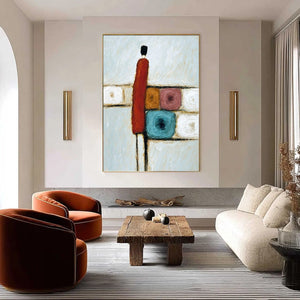 CROSSROADS: Modern Figurative Abstract Oil Painting