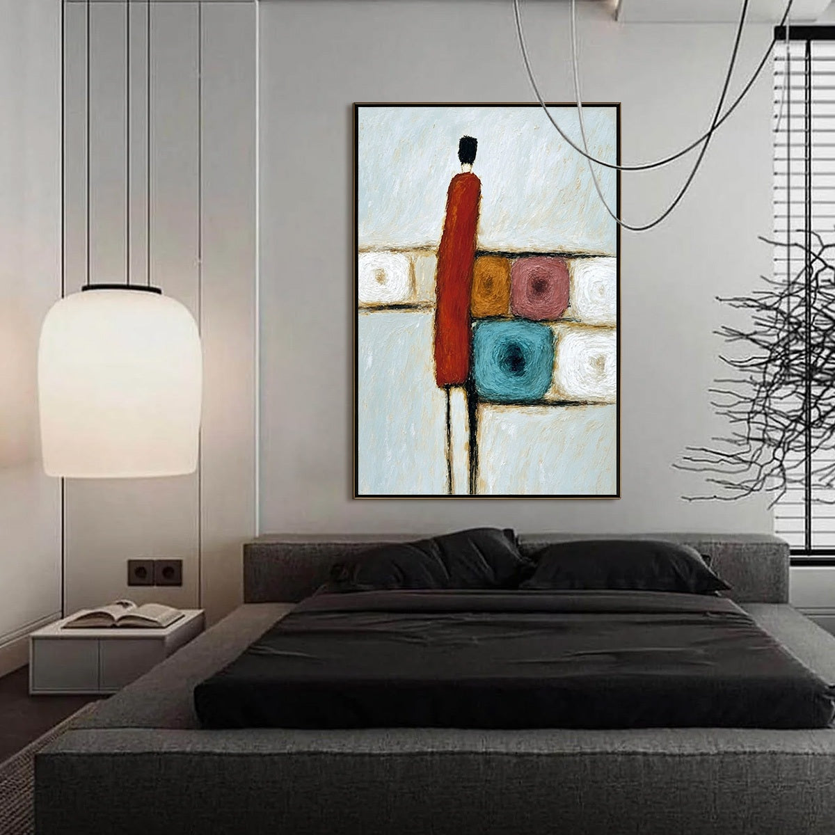 CROSSROADS: Modern Figurative Abstract Oil Painting