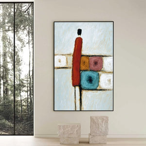 CROSSROADS: Modern Figurative Abstract Oil Painting
