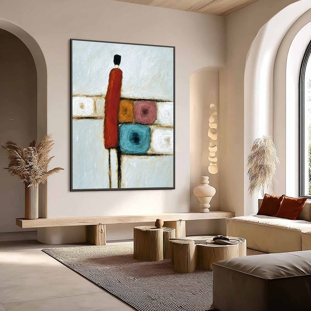 CROSSROADS: Modern Figurative Abstract Oil Painting