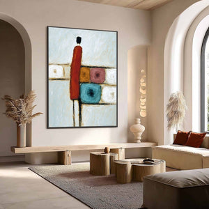 CROSSROADS: Modern Figurative Abstract Oil Painting