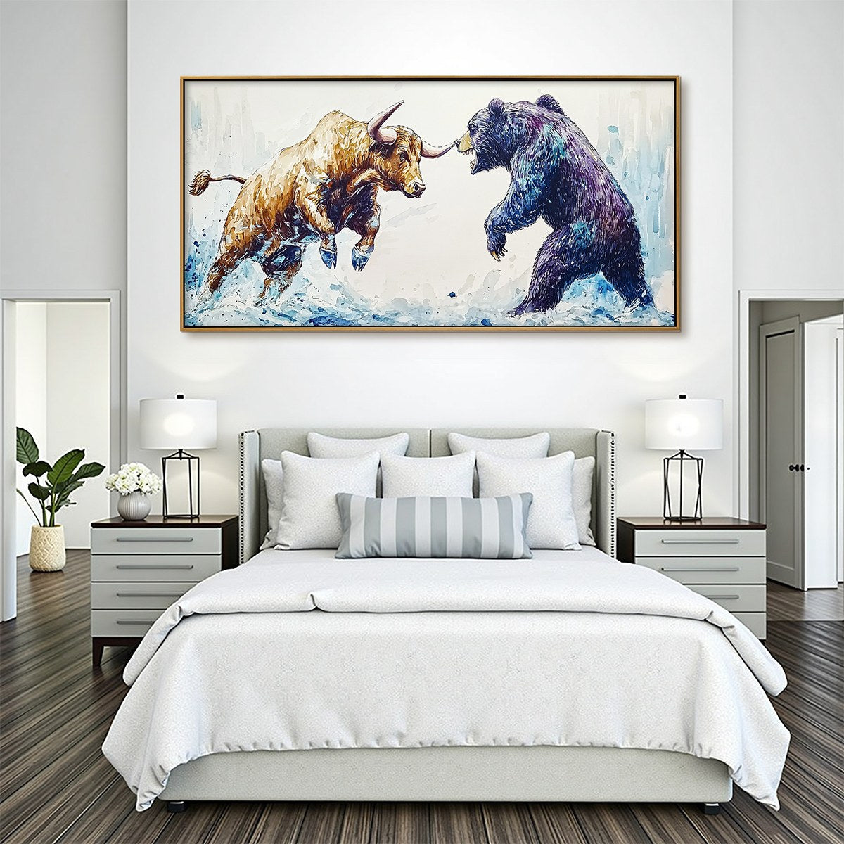 CLASH_OF_FORCES_Panoramic_Wildlife_Oil_Painting