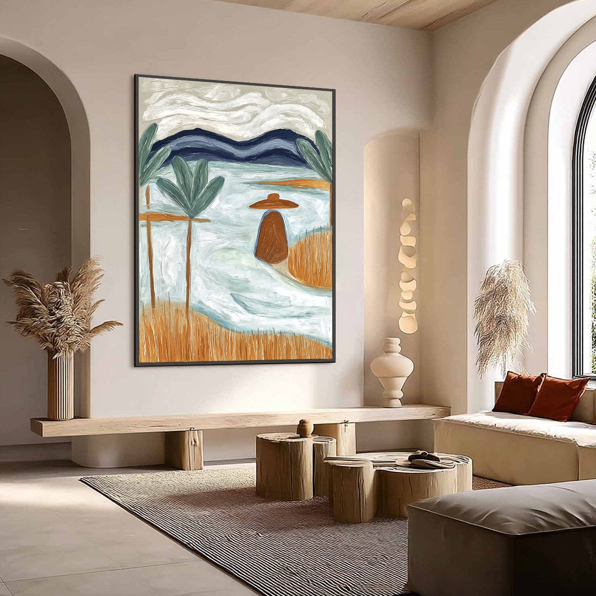 Coastal Reverie Textured Seascape Abstract Painting on Canvas