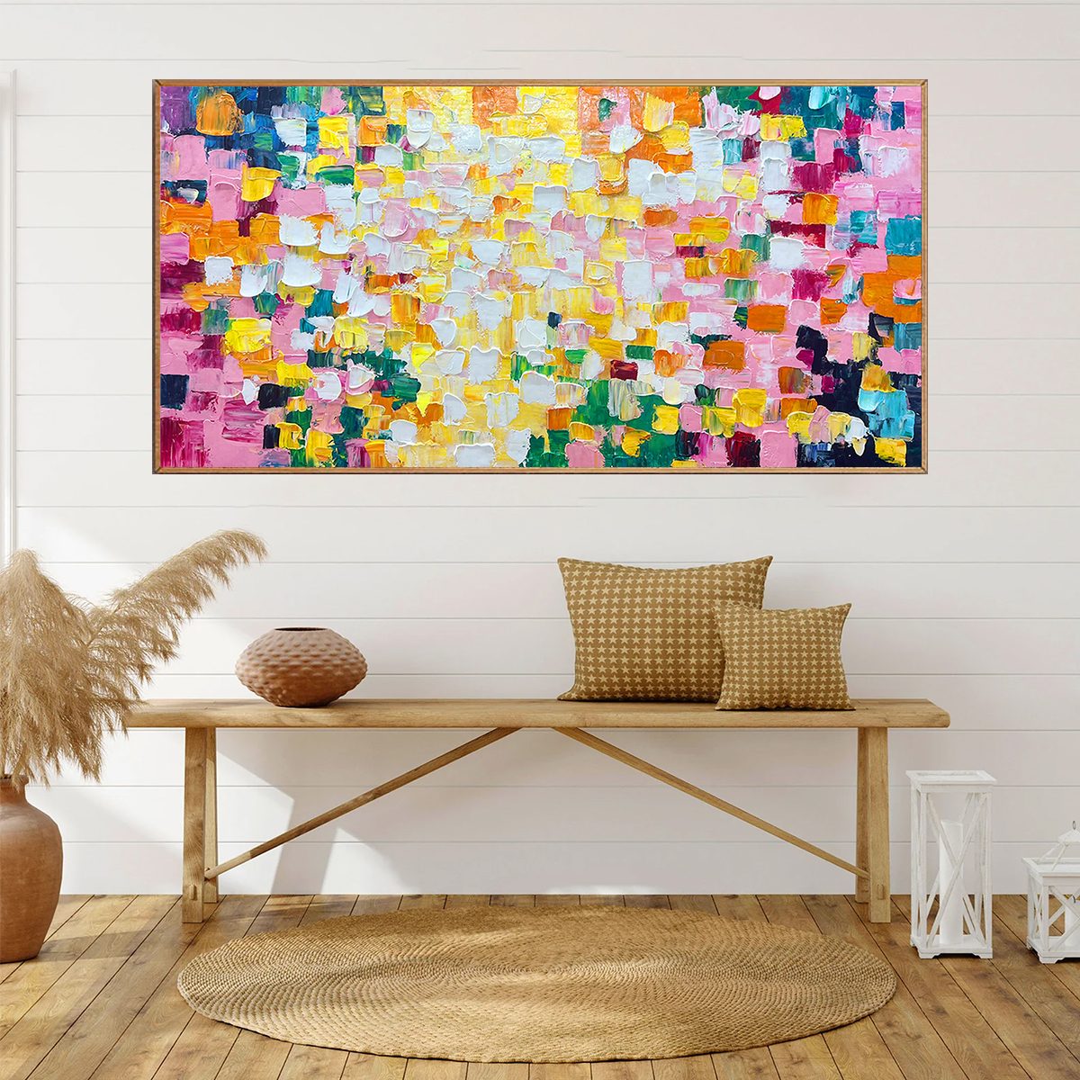 CONFETTI DREAM: Colorful Abstract Impasto Oil Painting