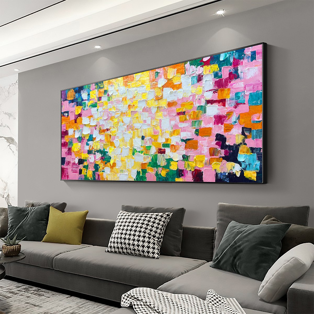 CONFETTI DREAM: Colorful Abstract Impasto Oil Painting