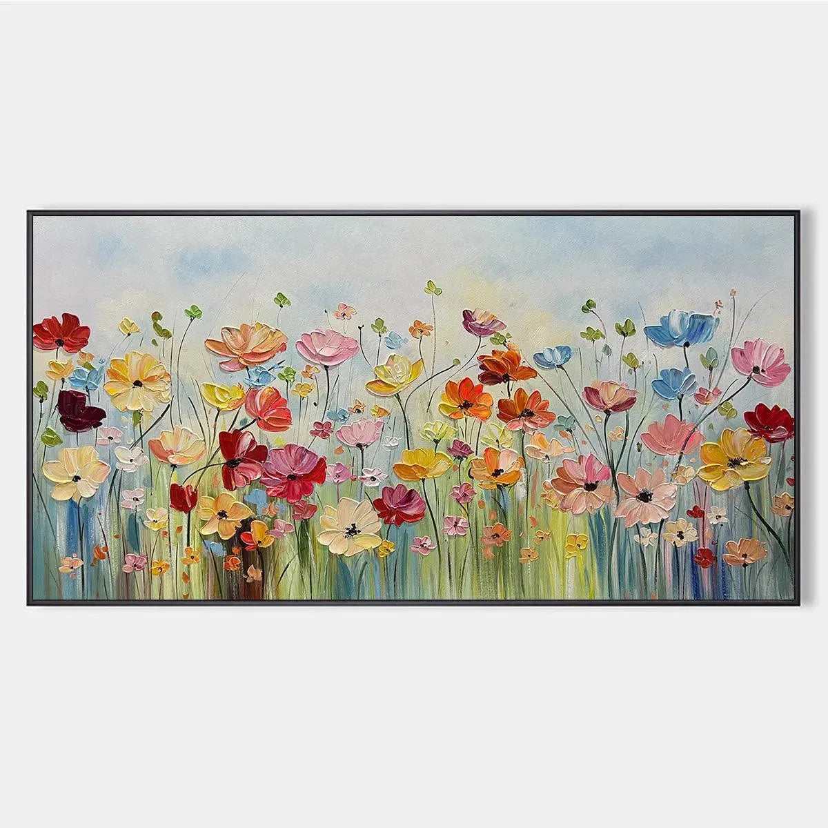 Hand-Painted Blooming Garden Wall Art
