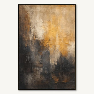 DARK EMBER RISE: Dark Gold Vertical Abstract
