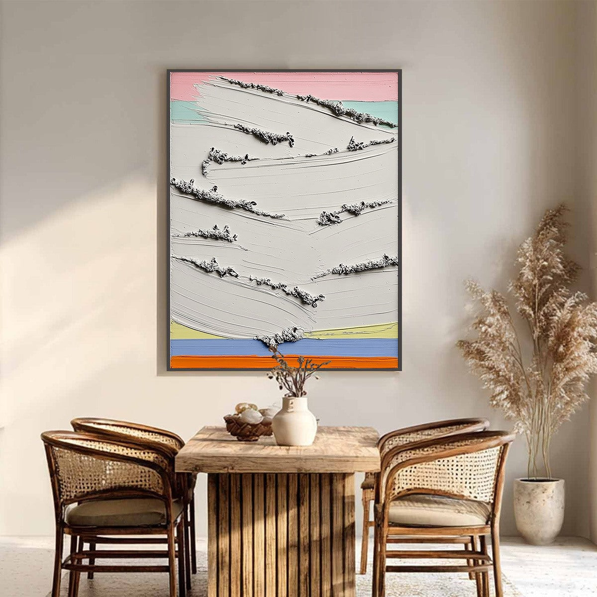 DAWNBREAK: Heavy Texture Abstract Minimalist Oil Painting