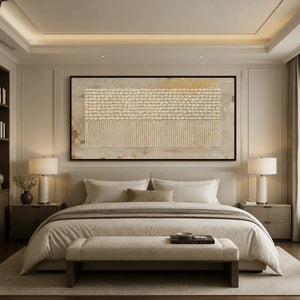 DESERT BEADS: Neutral Dot Texture Panoramic Painting