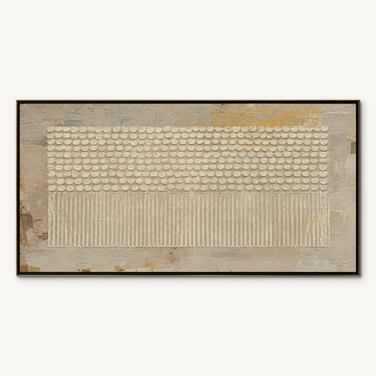 DESERT BEADS: Neutral Dot Texture Panoramic Painting