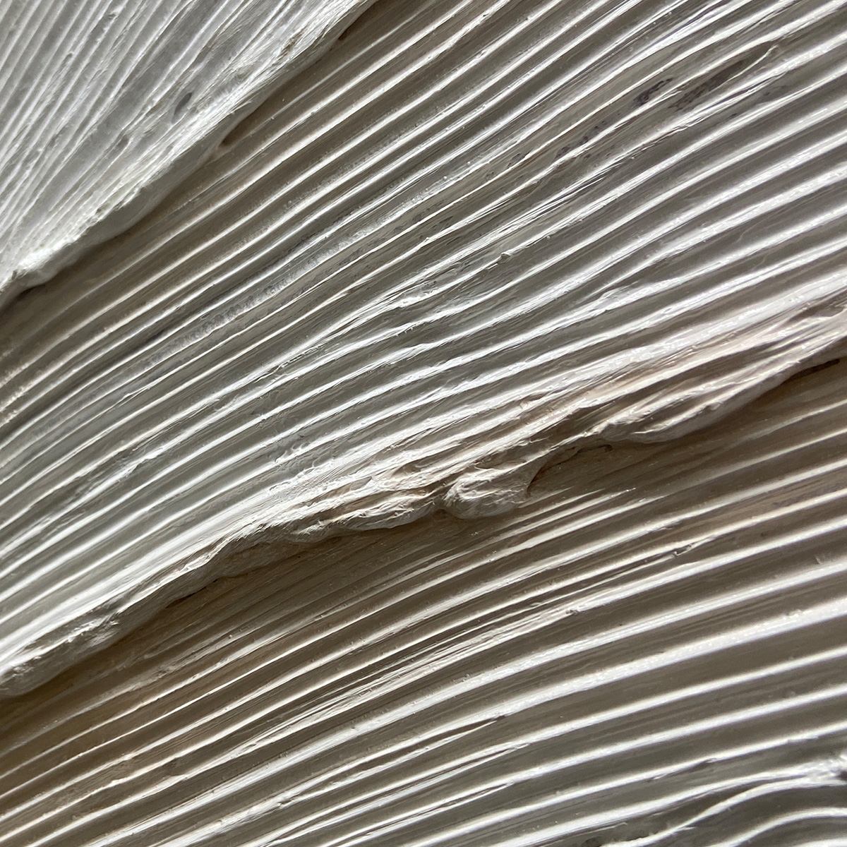 DESERT FLOW beige abstract minimalist textured painting for living room by Isabella Rossi.