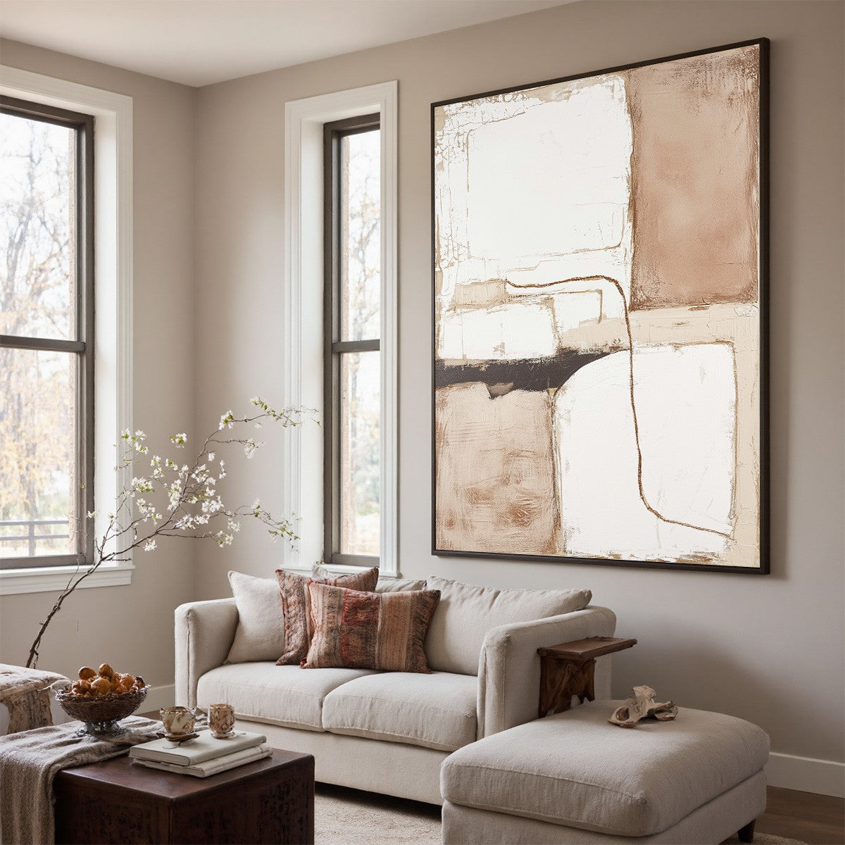 DESERT FLOW Minimalist Abstract Textured Oil Painting