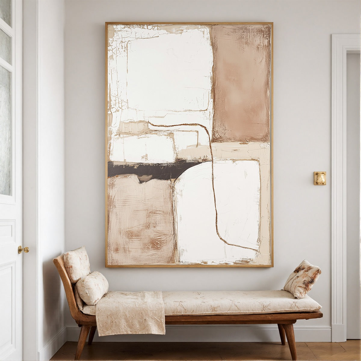 DESERT FLOW: Minimalist Abstract Textured Oil Painting